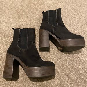 Black Platform Booties